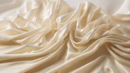 Obraz premium Flowing Diaphanous Fabric in Cream and Beige Tones