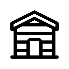cabin house line icon. vector icon for your website, mobile, presentation, and logo design.
