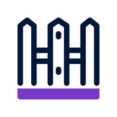 fence dual tone icon. vector icon for your website, mobile, presentation, and logo design.