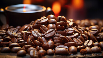 selection of aromatic, freshly brewed coffee beans