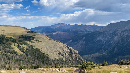 Rocky Mountains on Trail Ridge Road in Rocky Mountain National Park