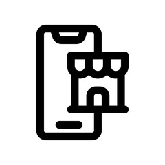 online shopping line icon. vector icon for your website, mobile, presentation, and logo design.