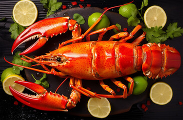 Lobster with lime and ice