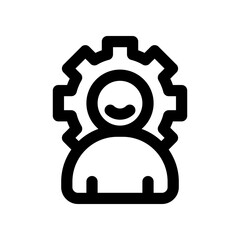 project manager line icon. vector icon for your website, mobile, presentation, and logo design.