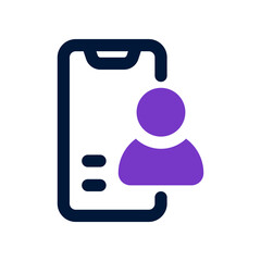 contact dual tone icon. vector icon for your website, mobile, presentation, and logo design.