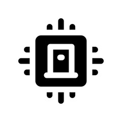 processor solid icon. vector icon for your website, mobile, presentation, and logo design.