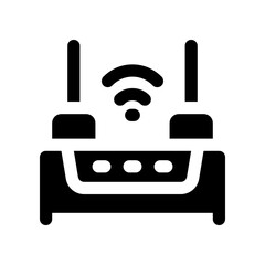 wifi router solid icon. vector icon for your website, mobile, presentation, and logo design.