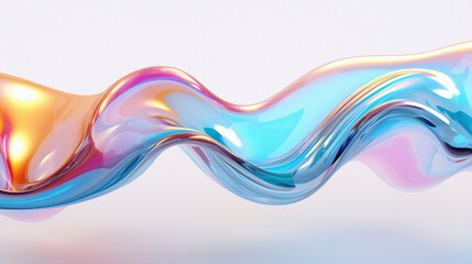 Fototapeta premium Multicolored paint splash on a white background. 3D conceptual illustration for digital art subject.