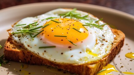 Delicious Sunny Side Up Egg food. AI generated image