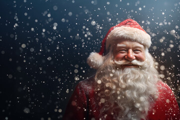 Santa background with room for copy space created with Generative AI technology
