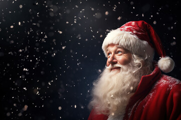 Santa background with room for copy space created with Generative AI technology