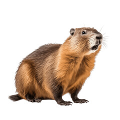 Marmot isolated on white