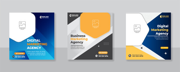 Creative Modern Instagram post and social media post business web banner template design.