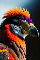 "Colorful Parrot Close-Up: Wallpaper generative Ai