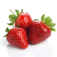 strawberries isolated on white background