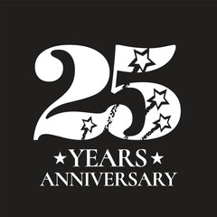 25 years anniversary vector icon, logo. Design element
