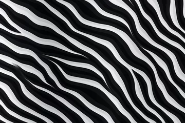 Gordijnen texture with plain black and white zebra pattern, © Nate