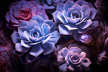 purple succulent flower close up image