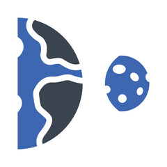 Earth moon orbit Icon