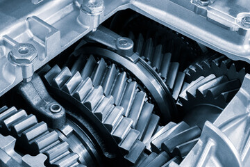 automatic transmission close-up open for service