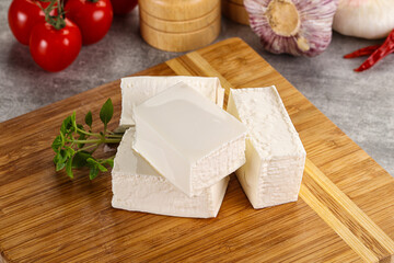Fototapeta na wymiar Greek traditional organic feta cheese