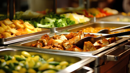 Organization of public catering. close-up.