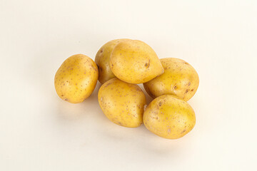 Raw young baby potato heap