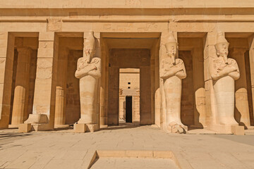 Entrance to Mortuary Temple of Hatshepsut. Egypt. Horizontally. 