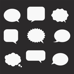 Speech bubbles set. Speak bubble text