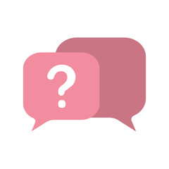 Chat, question icon. Speech bubble communication vector illustration