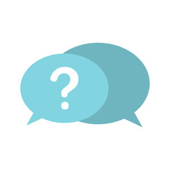 Message box with question mark icon, vector illustration