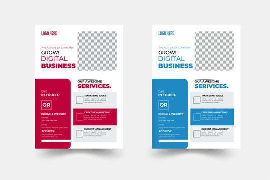  Flyer template layout design. business flyer, brochure, magazine or flier  cover modern layout, annual report, poster, flyer in A4  vector background corporate brochure design template, Minimal Busin