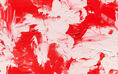 Seamless pattern background of a a painter abstract painting featuring a red and white background, with bold brush strokes