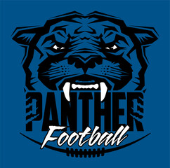 panther football team design with mascot and laces for school, college or league sports © EarlFergusonClipart