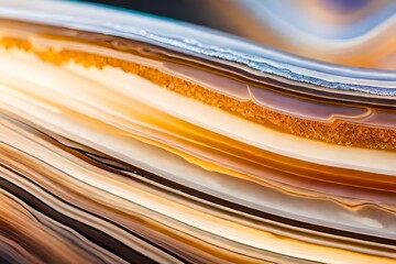close up of a stack of magazines generated by al technology	