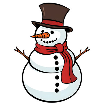 recommend clip art: Cartoon cliparts of snowman silhouette, transparent background
