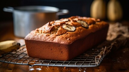 freshly baked banana bread