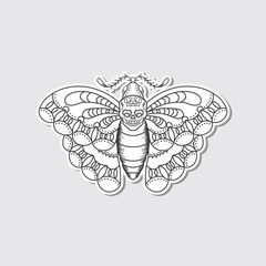 Vector Old School Style Butterfly Tattoo Design