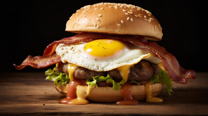 bacon and egg burger