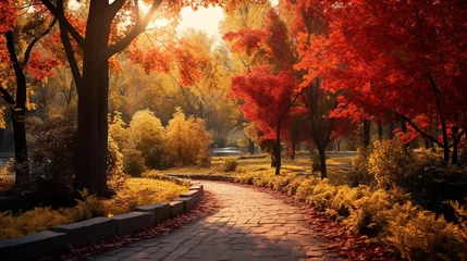 Foto op Plexiglas autumn in the forest © Nate