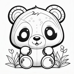 Immersive 3D Panda Art: Creative Coloring for Young Minds
