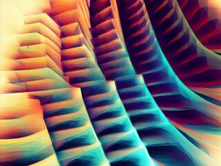 Obraz premium A series of colorful pyramids, abstract background 