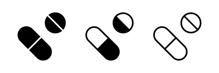 Pills icon set