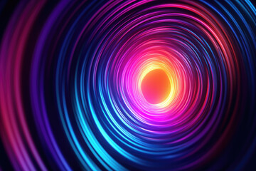 Vibrant swirl of colorful light illuminating dark room. Creativity, imagination, energy, and excitement. Various purposes, including graphic design, advertising, and digital art projects.