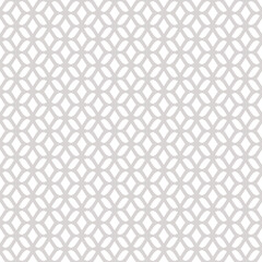 Vector mesh seamless pattern. Abstract minimal background with curved lines, wavy shapes. Subtle texture of mesh, lace, weaving, net, lattice. Beige and white ornament. Repeat decorative design