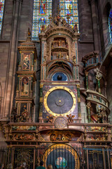 Strasbourg, France - June 19, 2023: Astronomical clock of Strasbourg Cathedral