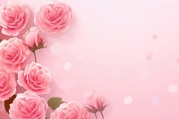 Bunch of pink roses on pink background. Perfect for romantic occasions or floral designs.