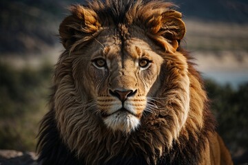 Fototapeta premium close up of a lion