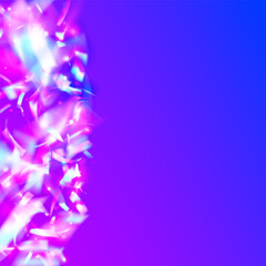Glitch Background. Shiny Festival Illustration. Iridescent Glitter. Purple Blur Sparkles. Glamour Art. Disco Prism. Glitter Foil. Birthday Texture. Blue Glitch Background