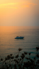 boat under the sunset